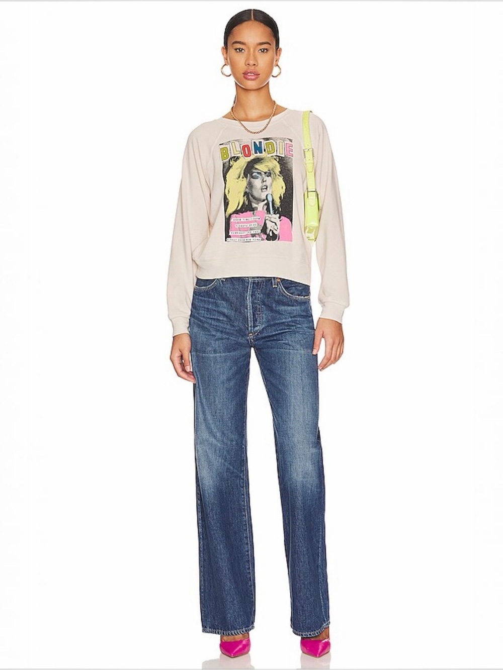DAYDREAMER • Blondie Show Time Raglan Crew in Dirty White - Picture 12 of 12